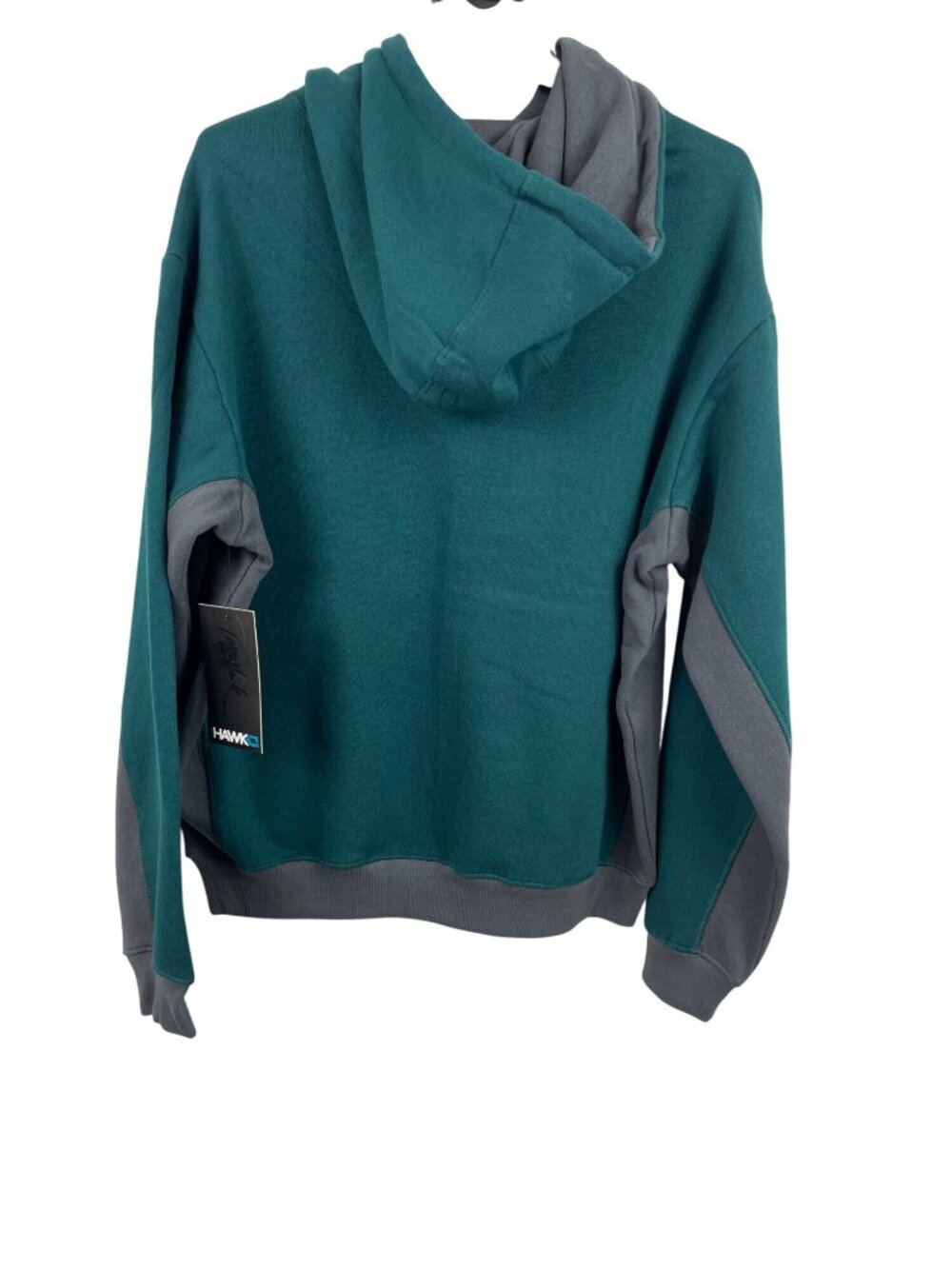 Tony Hawk Gray & Green Pullover Hoodie With Kangaroo Pocket Mens Size Medium - Picture 2 of 12
